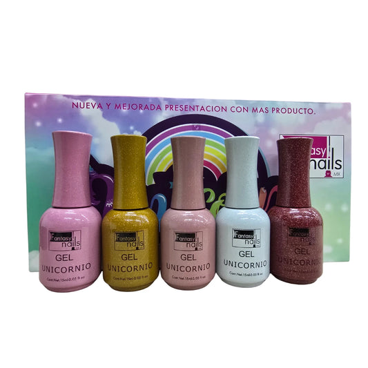 Gel Colección Unicorn 5 pzas Fantasy Nails