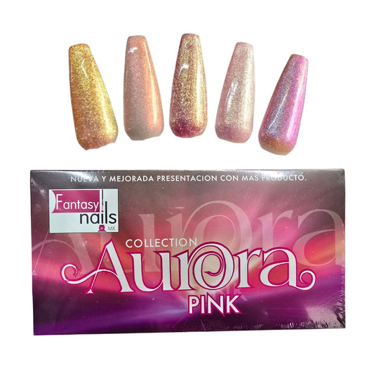 Gel Colección Aurora Pink 5 pzas Fantasy Nails