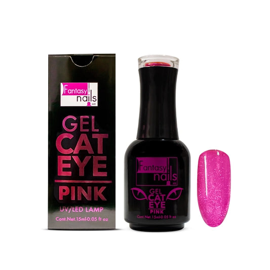Gel Cat Eye Pink Fantasy Nails