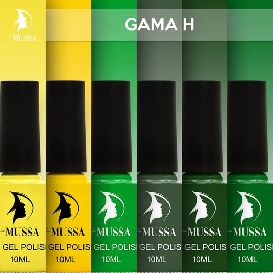 Gel Mussa 6 pzas. 10ml c/u Gama H