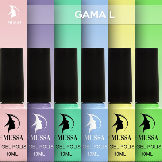 Gel mussa 6piezaz 10ml c/u gama L