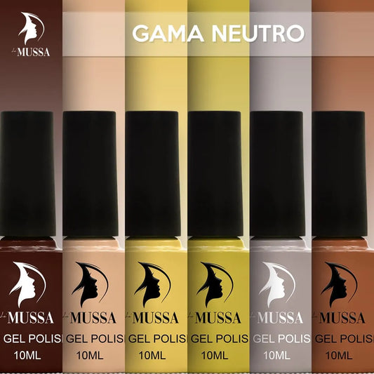 Gel Mussa 6 pzas. 10ml c/u Gama Neutro