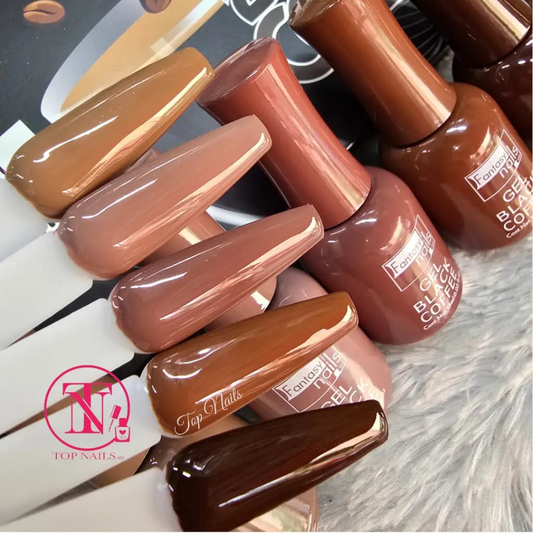 Gel ColecciĂłn Black Coffee 5 pzas Fantasy Nails