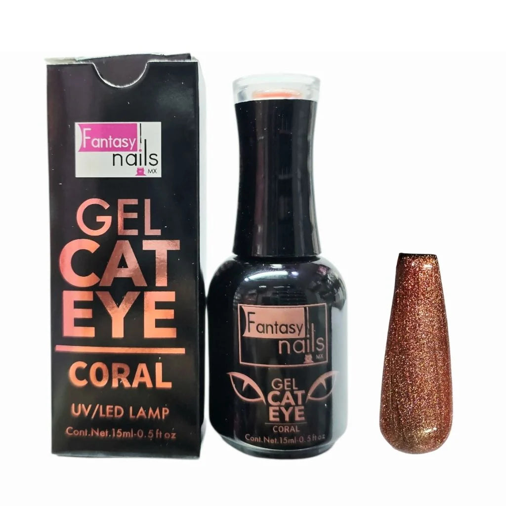 Gel-Cat-Eye-Coral-Fantasy-Nails