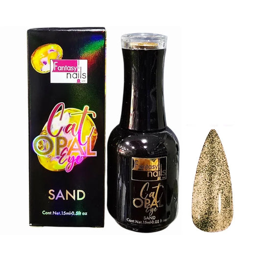 Gel Cat Eye Opal Sand Fantasy Nails