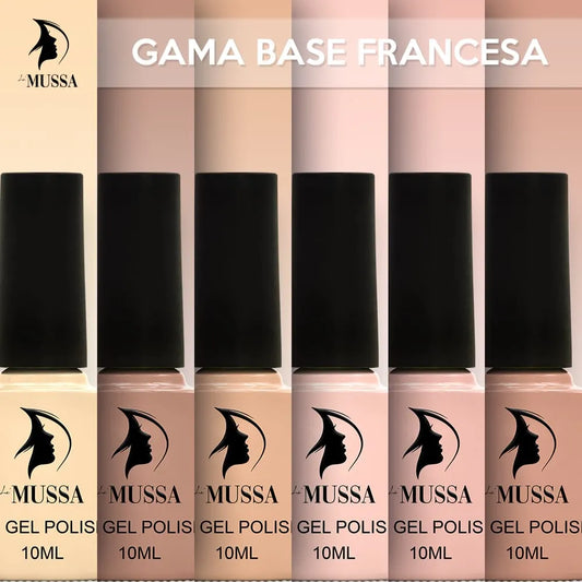 Gel Mussa 6 pzas. 10ml c/u Gama Base Francesa