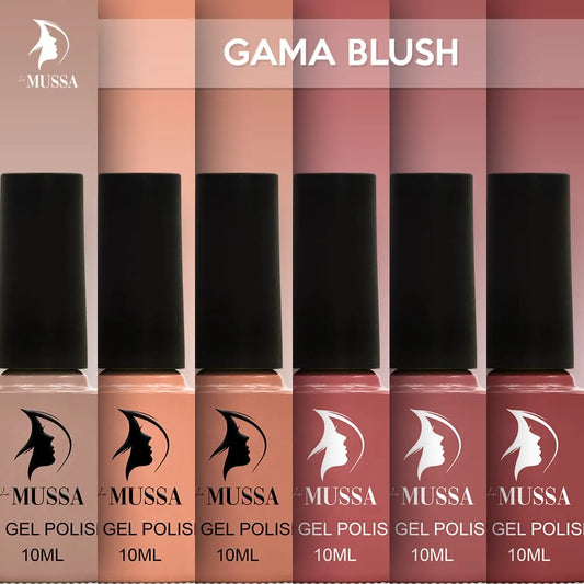 Gel Mussa 6 pzas. 10ml c/u Gama Blush