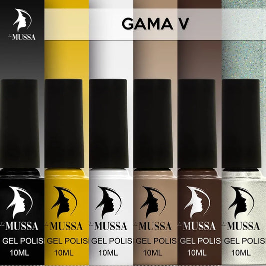 Gel Mussa 6 pzas. 10ml c/u Gama V