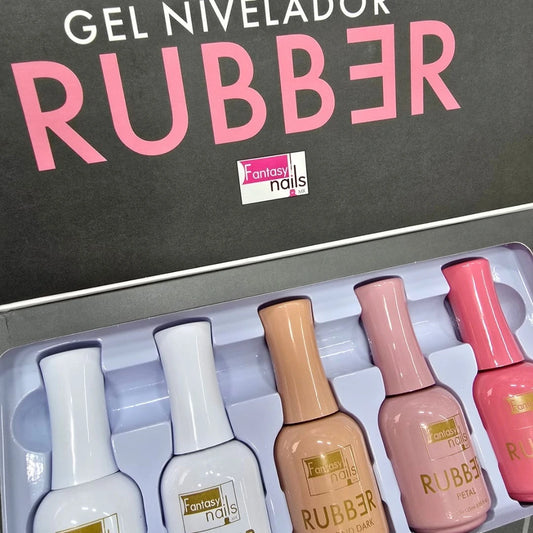 Gel Colección Rubber Nivelador 5 pzas Fantasy Nails