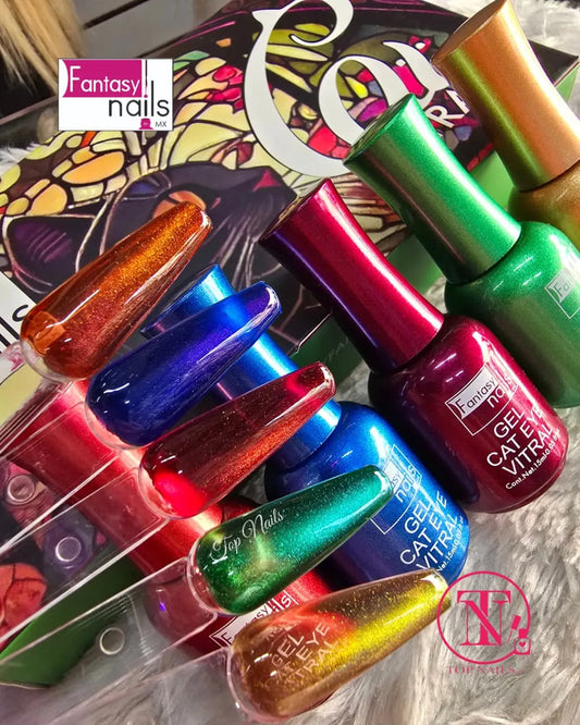 Gel Colección Cat Vitral 5 pzas Fantasy Nails
