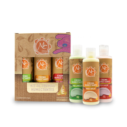 Kit de cremas humectantes c/3 12g c/u fresa,mango, pera MC Nails Spa